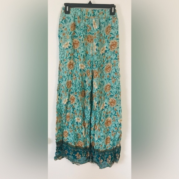 SIMPLEE Fringe Belt Floral Print Wide Leg Pants Size L - Picture 6 of 12